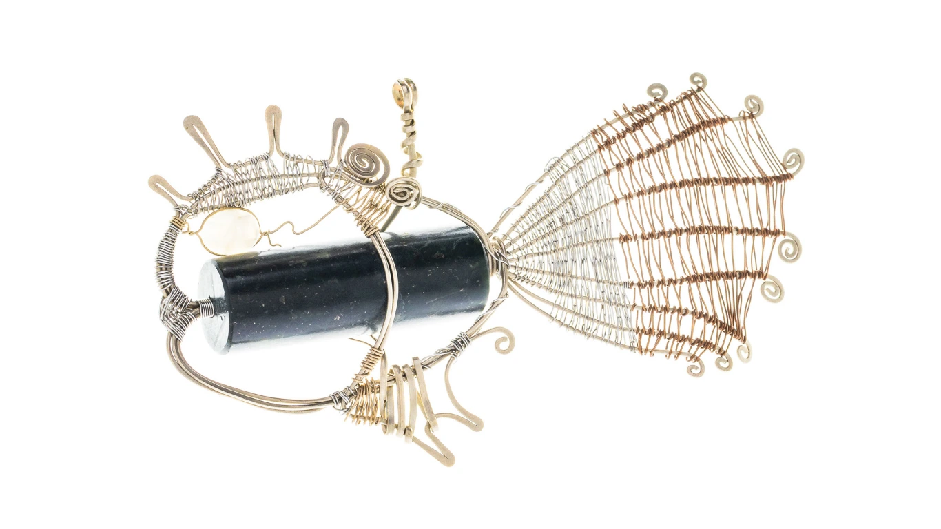 Huella andina — collar en cobre y amatista