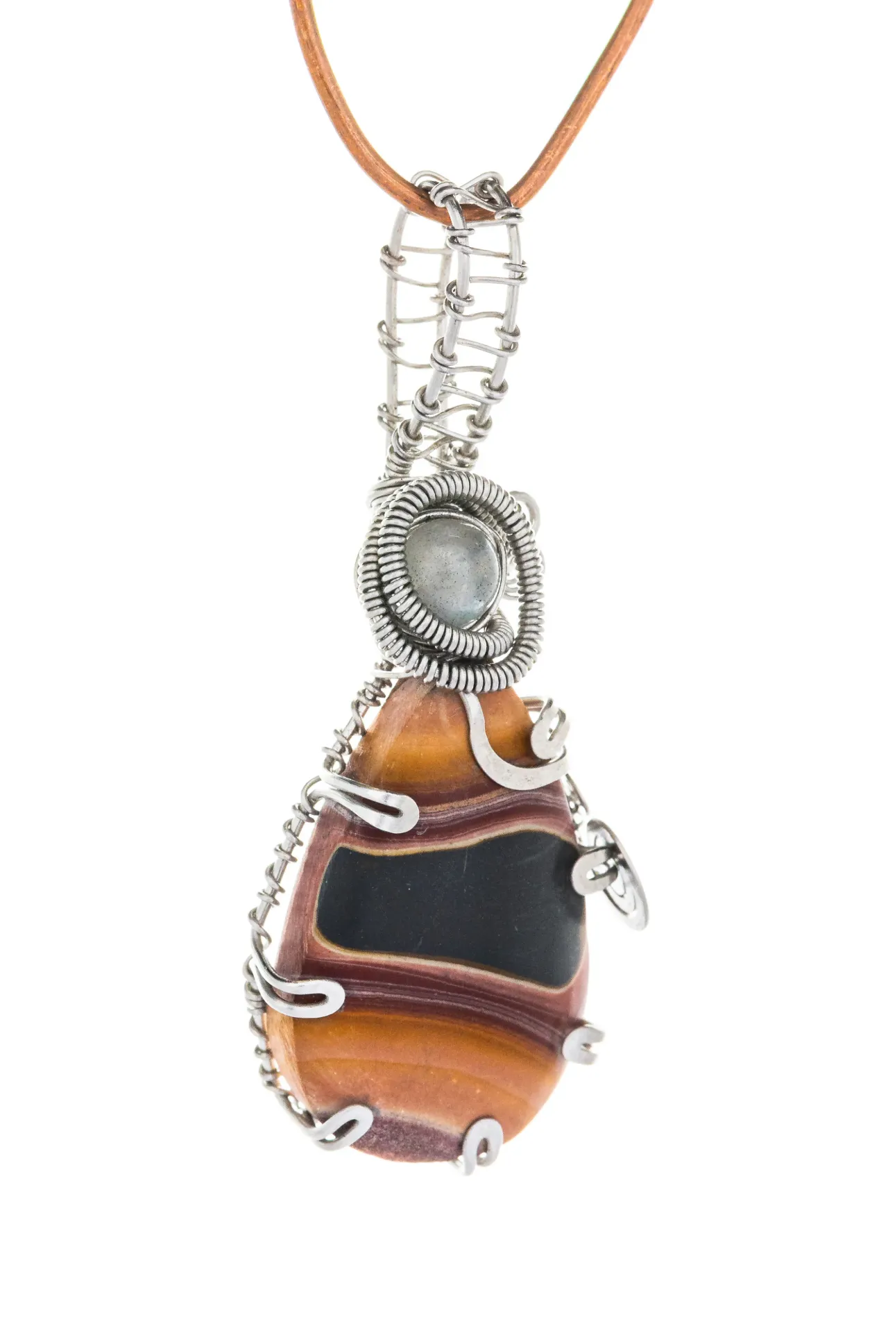 [DI-AC-CT-014] Wind Stone — Colca takana and labradorite charm