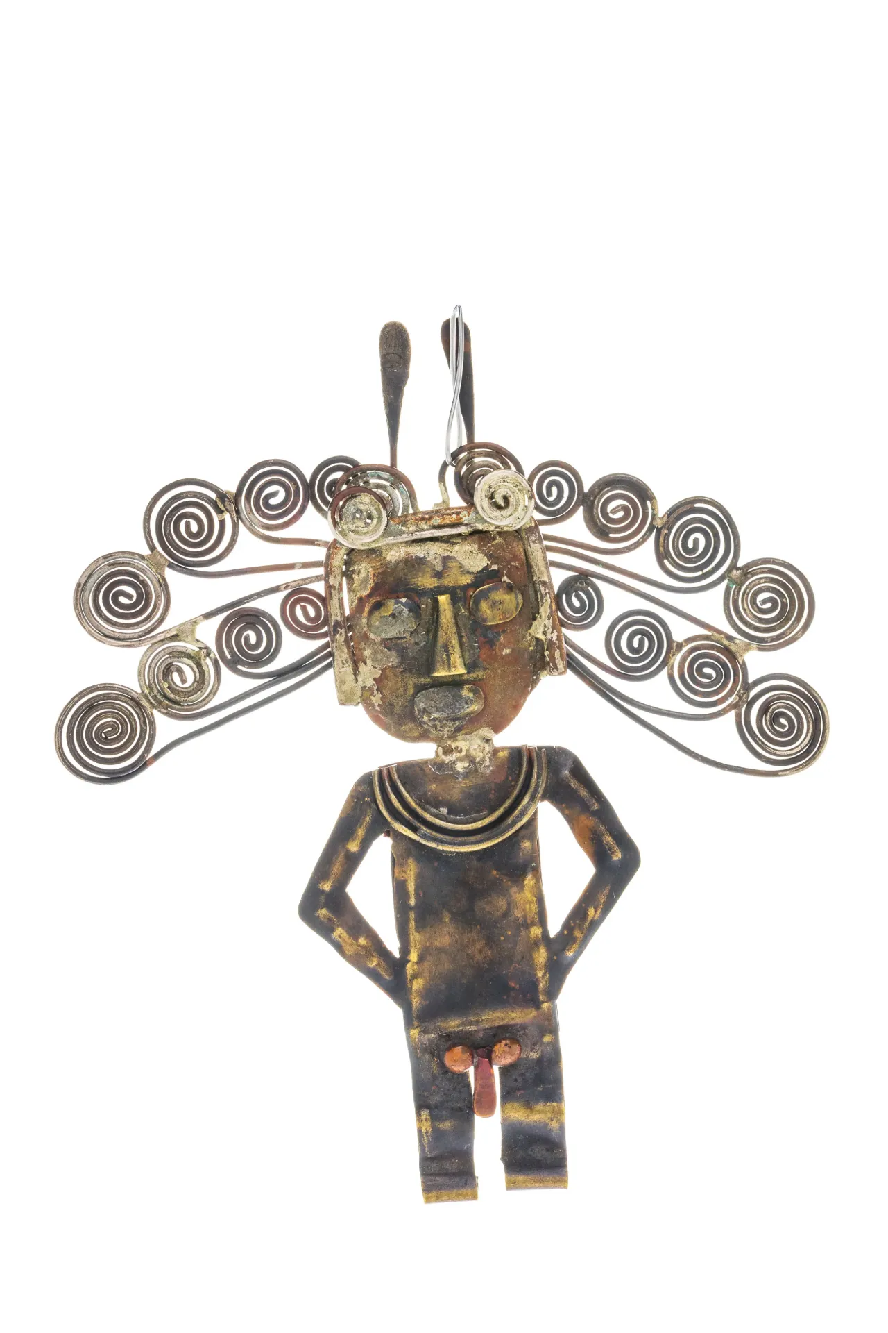[ES-MX-SI-240] Vigía Precolombino — Escultura en metal