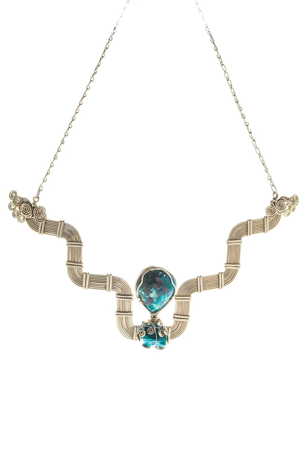 [CO-MX-CR-249] Puente de los Andes — Collar de crisocola