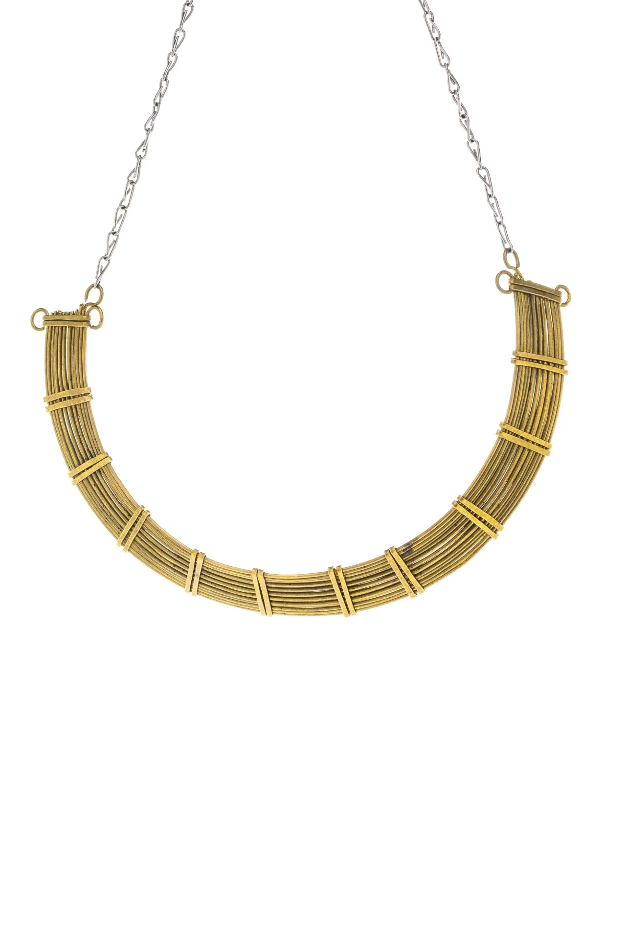 [CO-BR-SI-252] Trama de Bronce — Collar de alambre