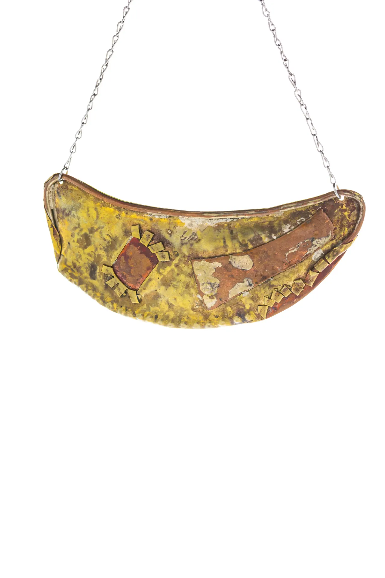 [CO-BR-SI-260] Luna de Metales — Pectoral de bronce y cobre