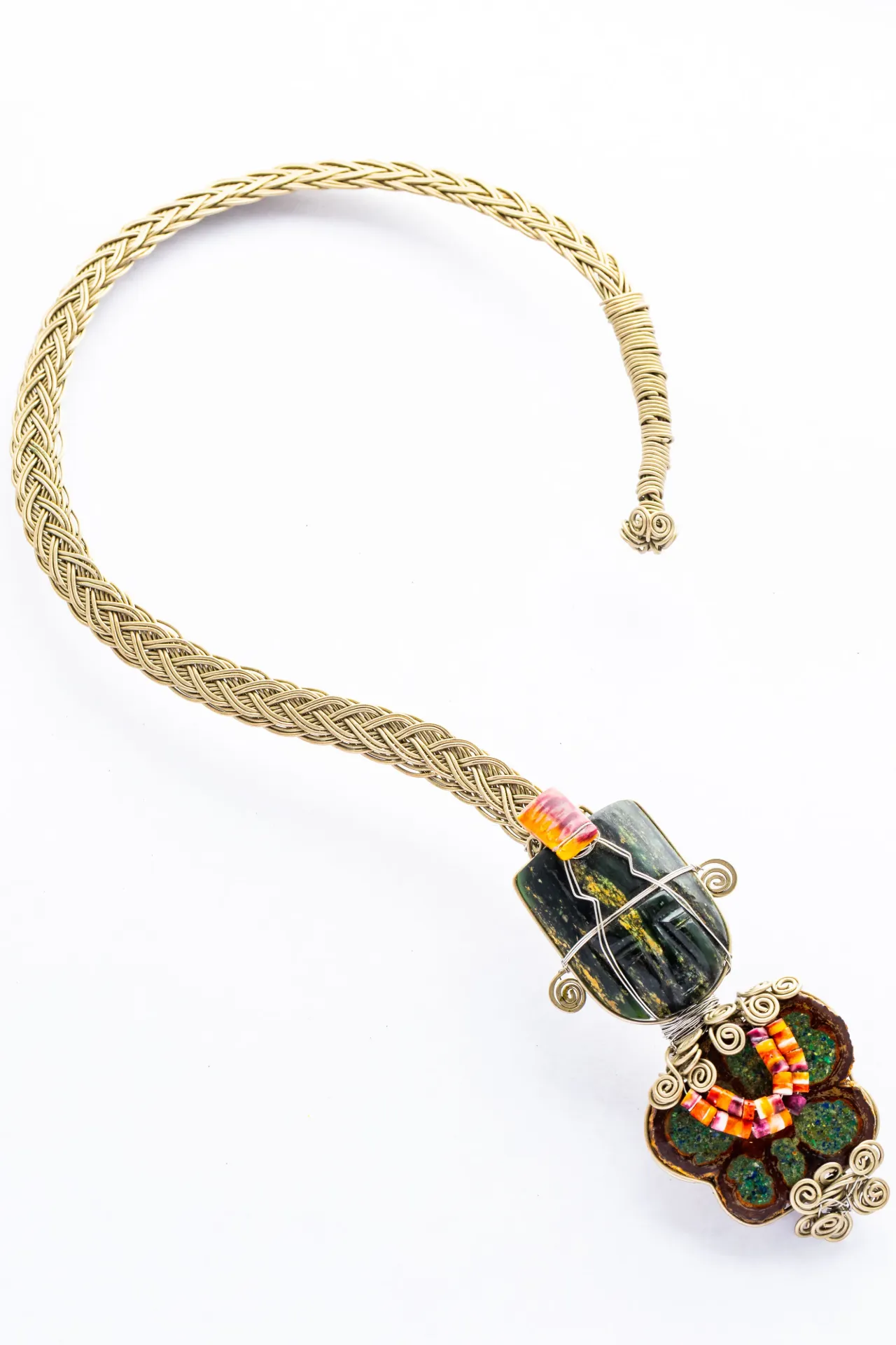 [CO-MX-MP-266] Guardia del Jade — Collar chamánico de jade ecuatoriano