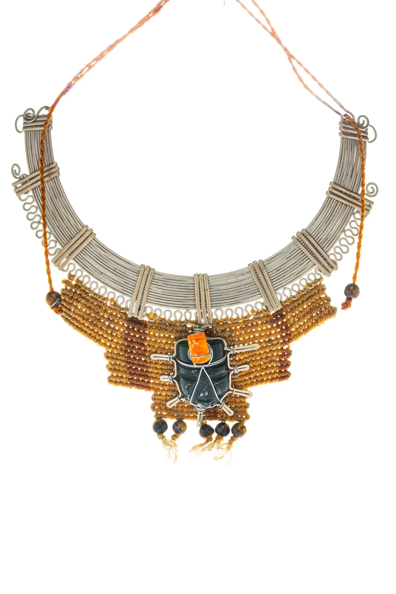 [CO-MX-JD-267] Senderos Entrelazados — Collar ceremonial de media chakana