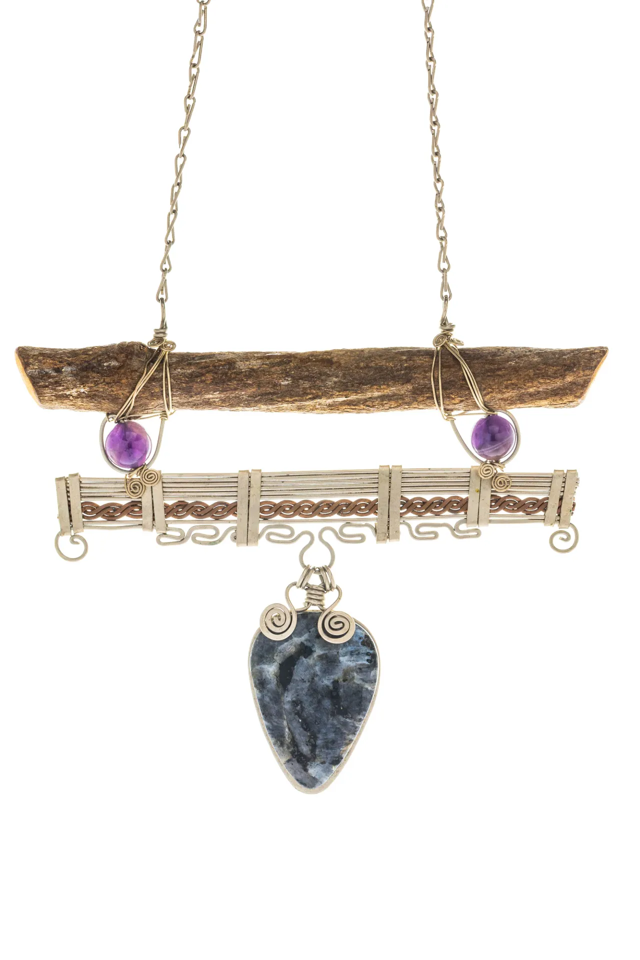 [CO-MX-MP-268] Tres Horizontes — Collar de larvikita