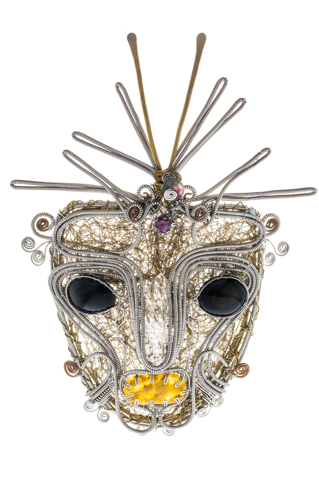 [MK-MX-MP-281] Rostro de los Elementos — Máscara ceremonial en metal